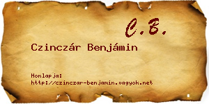 Czinczár Benjámin névjegykártya