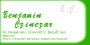 benjamin czinczar business card